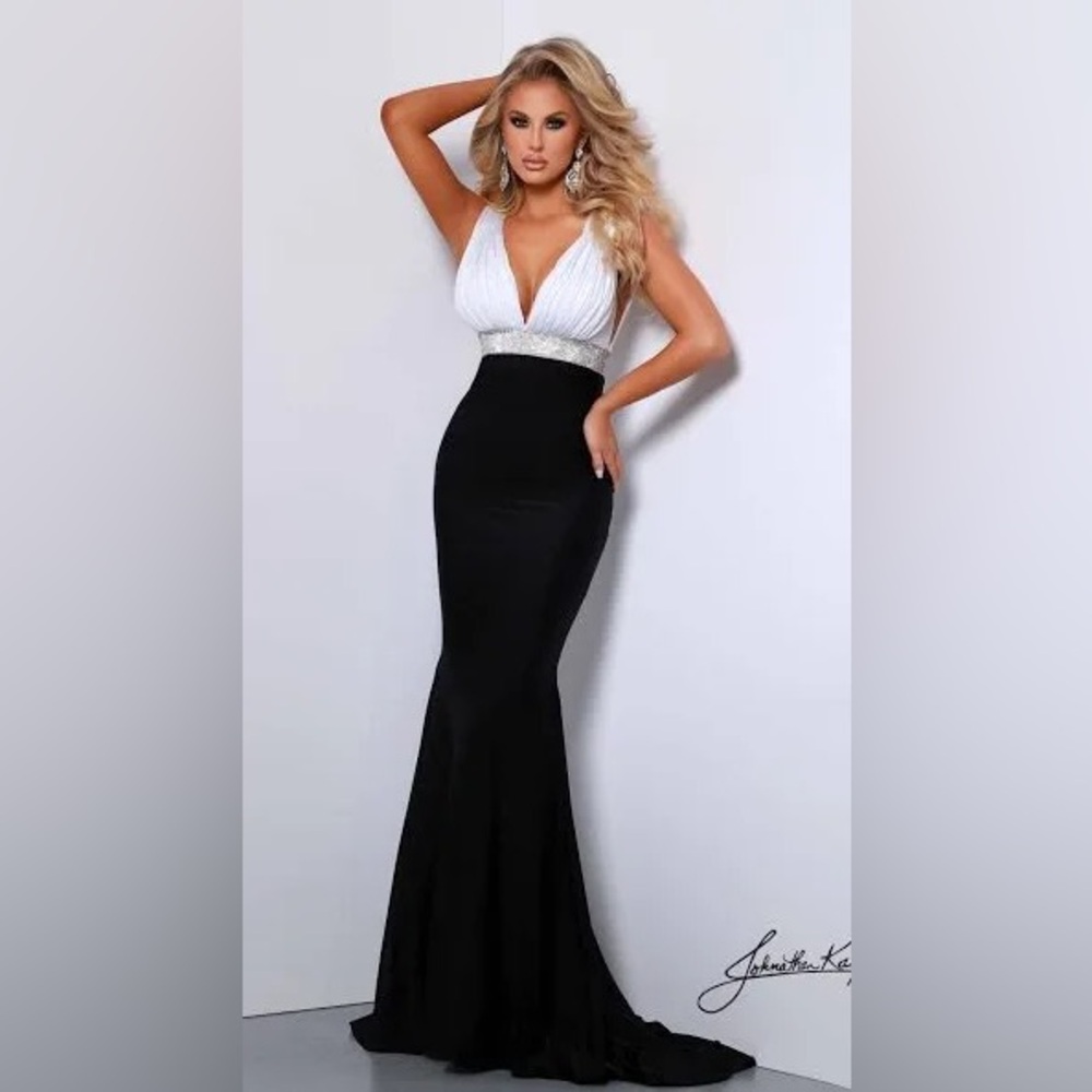 Jonathan Kayne Blake and White Gown